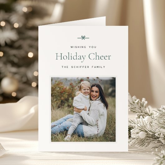 ボーモダンウ |写真シンプルのミニマルクリスマス シーズンカード