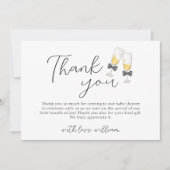 ボーモダンエレガントシャンパーニュSIP & See Baby Shower サンキューカード (正面)