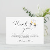 ボーモダンエレガントシャンパーニュSIP & See Baby Shower サンキューカード (スタンド正面)