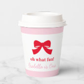ボーモダンオ何おもしろいガール誕生日 紙コップ (裏面)