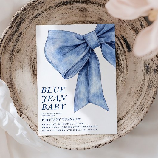 ボーモダンデニムバースデーパーティー 招待状
