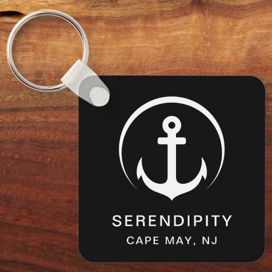 ボーモダントいかりブラック キーホルダー (正面)