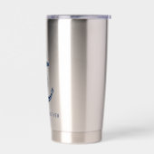 ボーモダントネイビーブルーいかりビーチ結婚式カスタム 保温保冷タンブラー (左面)