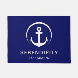 ボーモダント航海のいかりネイビーカスタム ドアマット