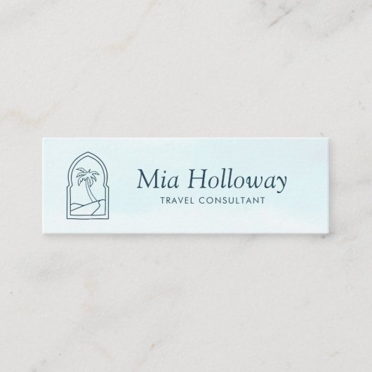 ボーモダンパームミニマルツリービジネスコールカー コーリングカード (正面)