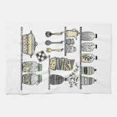 ボーモダンファームハウスキッチンシェルフイラストレーション キッチンタオル (横)