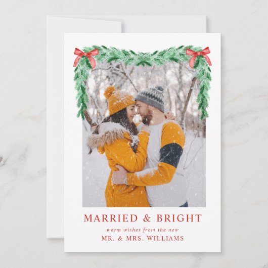 ボーモダンフォトマレーと明るいクリスマス シーズンカード (正面)