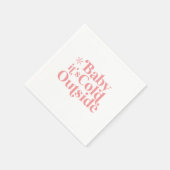 ボーモダンフォントベビー外は寒い スタンダードカクテルナプキン (角)