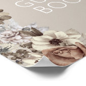 ボーモダンフローラブライダルシャワーサインゲストブック ポスター (角)