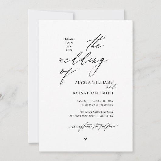 ボーモダンホ結婚お祝い 招待状 (正面)