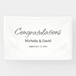 ボーモダンーシンプル台本結婚式 横断幕