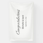 ボーモダンーシンプル台本結婚式 横断幕 (縦)