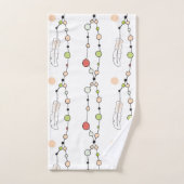 ボーモダンービーズと羽 バスタオルセット