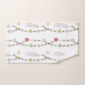 ボーモダンービーズと羽 バスタオルセット (ハンドタオル)