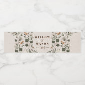 ボーモダンーフォーク結婚式の引き出物 ペットボトルラベル (シングルラベル)