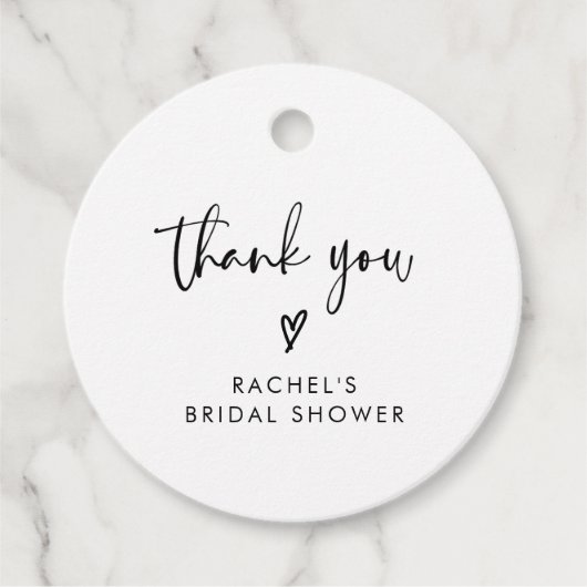 ボーモダンーブライダルシャワーありがとう フェイバータグ (正面)