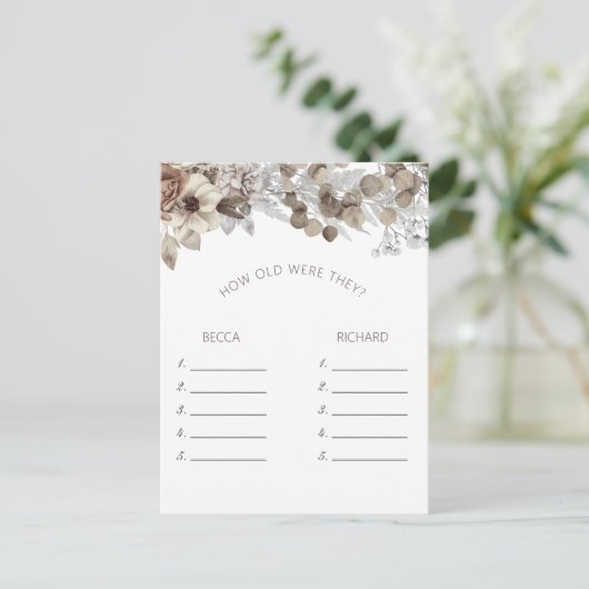 ボーモダンーブライダルシャワーゲーム何歳だった  ポストカード (スタンド正面)