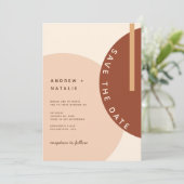 ボーモダンー地球トーン抽象芸術円結婚S セーブザデート (スタンド正面)