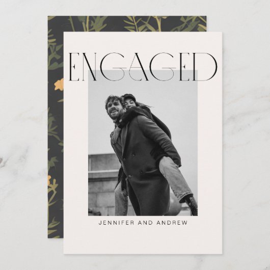 ボーモダンー婚約パーティカード サンキューカード (正面/裏面)