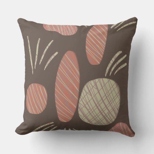 ボーモダン抽象芸術大きい石ストーンズ クッション (正面)