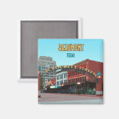 ボーモンテキサス州ダウンタウンクロケット通り マグネット (正面/裏面)