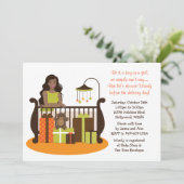 ボーユニセックスイシャワー用ベビーシャワー招待状 招待状 (スタンド正面)