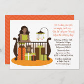 ボーユニセックスイシャワー用ベビーシャワー招待状 招待状 (正面/裏面)