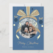 ボーユニークグクリスマス飾りボール1枚フォト シーズンカード (正面)