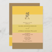 ボーユニークー秋の結婚式招待状 招待状 (正面/裏面)