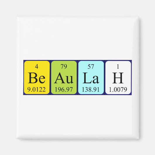 ボーラ周期表名磁石 マグネット (正面)