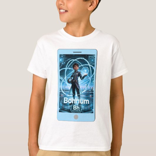 ボーリウム (Bh) – ATOMIVRA™ コレクション Tシャツ (正面)