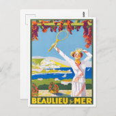 ボーリューフランスヴィンテージ旅行 ポストカード (正面/裏面)