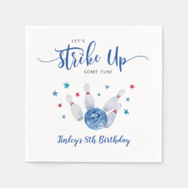 ボーリングいくつかのおもしろいボーイ誕生日 スタンダードカクテルナプキン