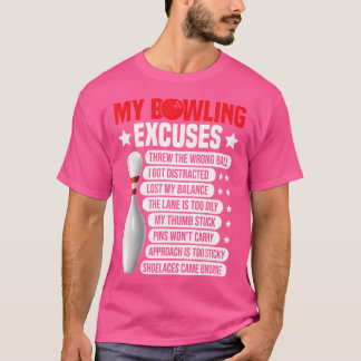 ボーリングおもしろいのボウリングをする人、 クリケットの投手 Tシャツ