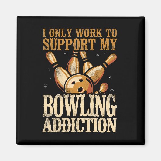 ボーリングおもしろいはボーリング広告をサポートする目的でのみ動作 マグネット (正面)