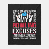 ボーリングおもしろいは言葉を使い捨てる フリースブランケット (正面)