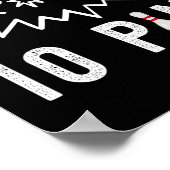 ボーリングおもしろいは10ピンボーリングが嫌い ポスター (角)