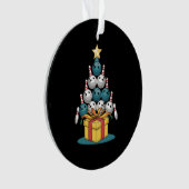 ボーリングおもしろいクリスマスツリーのライトクリスマスギフト オーナメント (正面)
