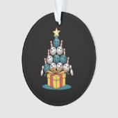 ボーリングおもしろいクリスマスツリーのライトクリスマスギフト オーナメント (正面)