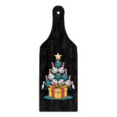 ボーリングおもしろいクリスマスツリーのライトクリスマスギフト カッティングボード (正面)