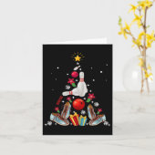ボーリングおもしろいクリスマスツリーオーナメントデコーメリール カード (黄色い花)