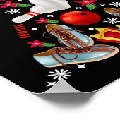 ボーリングおもしろいクリスマスツリーオーナメントデコーメリール ポスター (角)