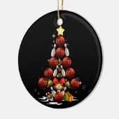 ボーリングおもしろいクリスマスツリー光クリスマスギフト セラミックオーナメント (左)