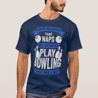 ボーリングおもしろいグランパボウリングをする人、 クリケットの投手祖父ギフト Tシャツ