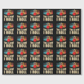 ボーリングおもしろいストライクオーバーレトロ ラッピングペーパー (フラット)