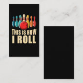 ボーリングおもしろいストライクラバーレトロ 名刺 (正面/裏面)