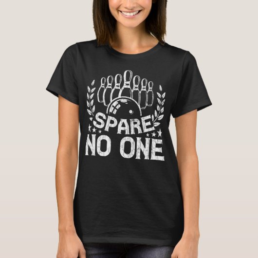 ボーリングおもしろいスペアNo One Graphic For Images Tシャツ (正面)