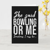 ボーリングおもしろいスポーツギフトアイディア カード (黄色い花)