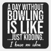 ボーリングおもしろいスポーツギフトアイディア スクエアシール (正面)