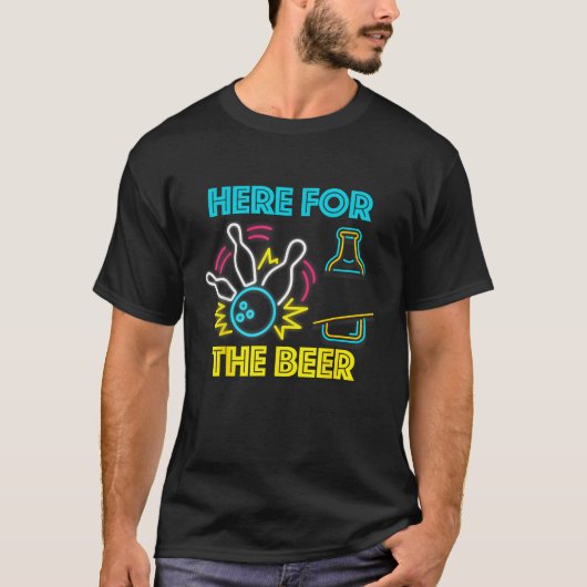 ボーリングおもしろいドリンキの趣味 Tシャツ (正面)